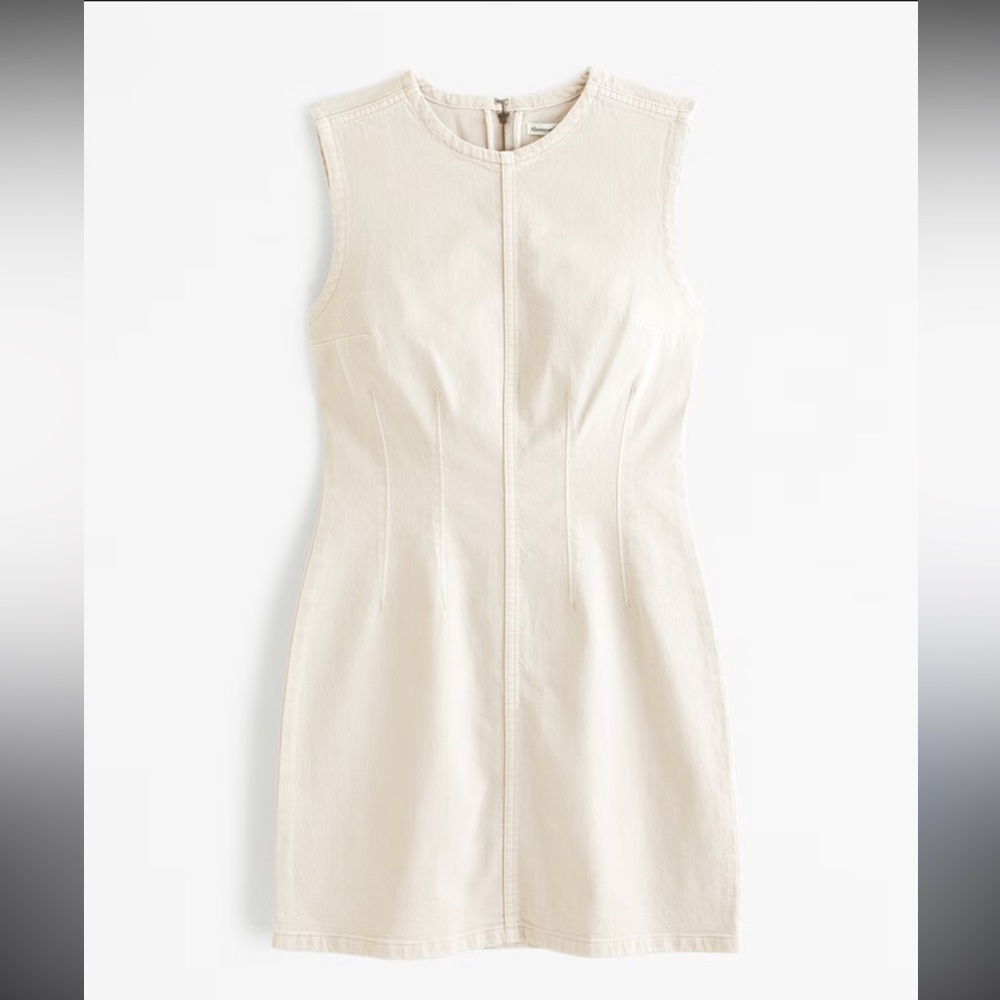 Abercrombie & Fitch Cream Sleeveless Mini Dress